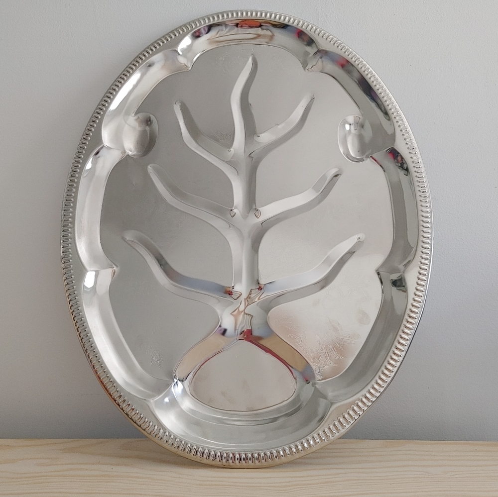 LAST CHANCE Turkey Platter with Etched Surface 18" x 13.5"